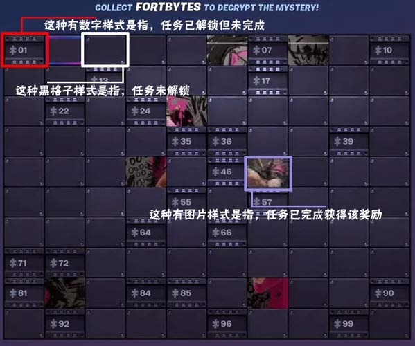 堡垒之夜堡垒芯片任务汇总 Fortbvte任务合辑截图