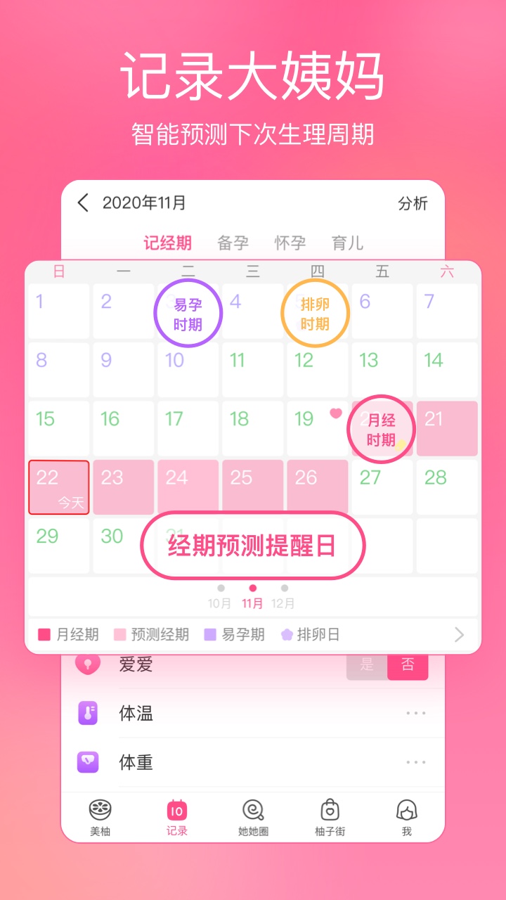 记录女性生理期app哪些好用2022 实用的记录女性生理期app截图