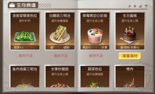 黎明觉醒食谱合辑 黎明觉醒生机食谱教程截图