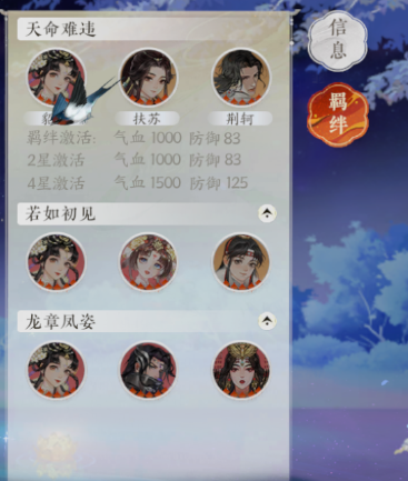 扶摇一梦天赐门客搭配哪些好 扶摇一梦天赐门客搭配分享截图