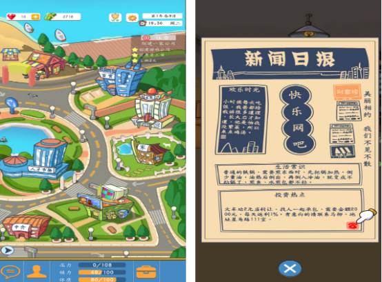 创业游戏模拟的有哪几个
