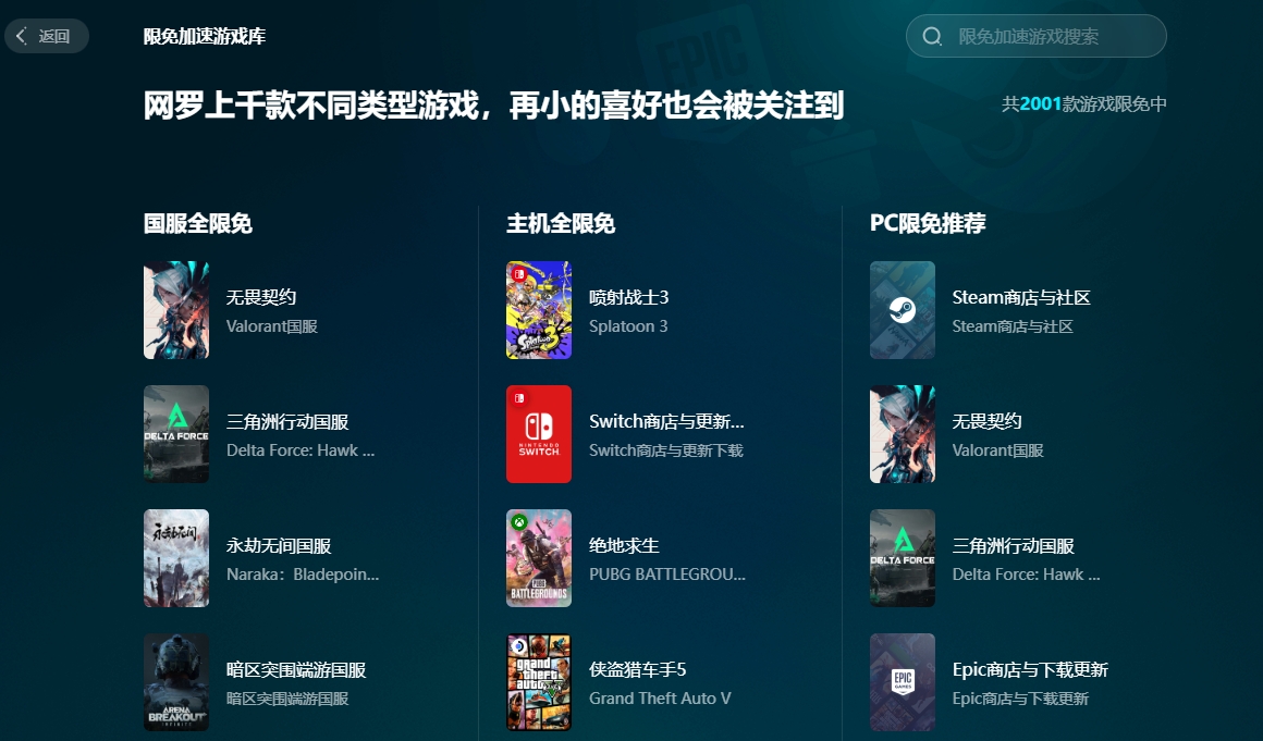 电竞加速器分享不用钱的有什么 电竞游戏加速器推荐截图
