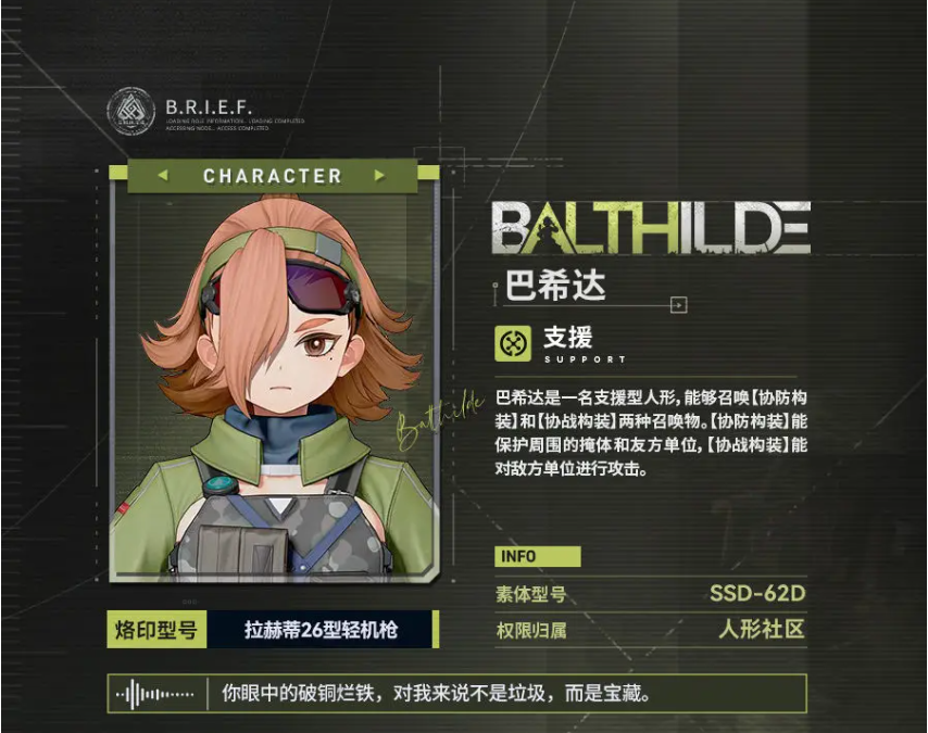 少女前线2巴希达怎么样 少前2巴希达角色强度分析截图