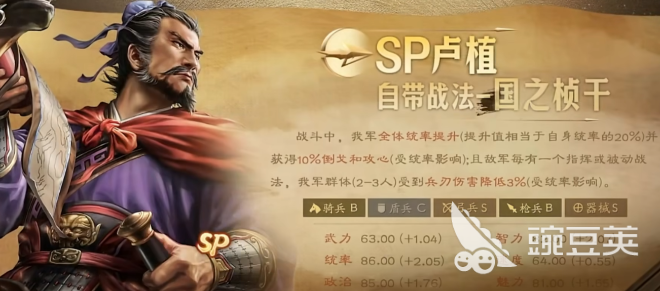 三国志战略版SP卢植强度解析 三国志战略版SP卢植技能搭配与实战表现截图