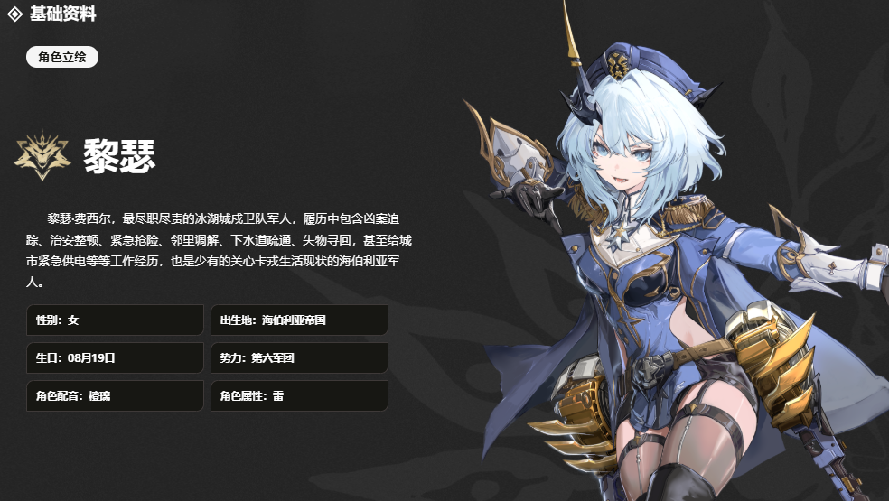 二重螺旋黎瑟怎么样 二重螺旋游戏手机版黎瑟角色盘点
