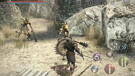 一个举盾拿剑打骷髅的游戏推荐