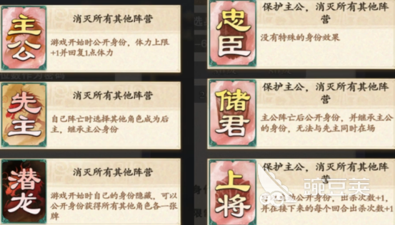 名将杀身份有哪几款 名将杀全部身份角色详解截图