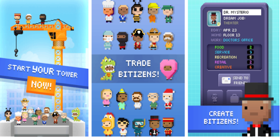 有个游戏一层一层开店用电梯是什么