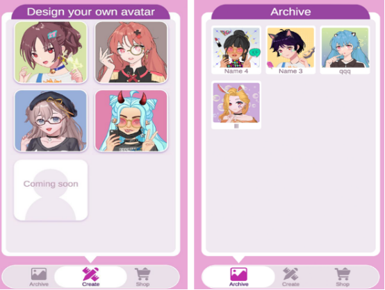 捏脸换装游戏有什么