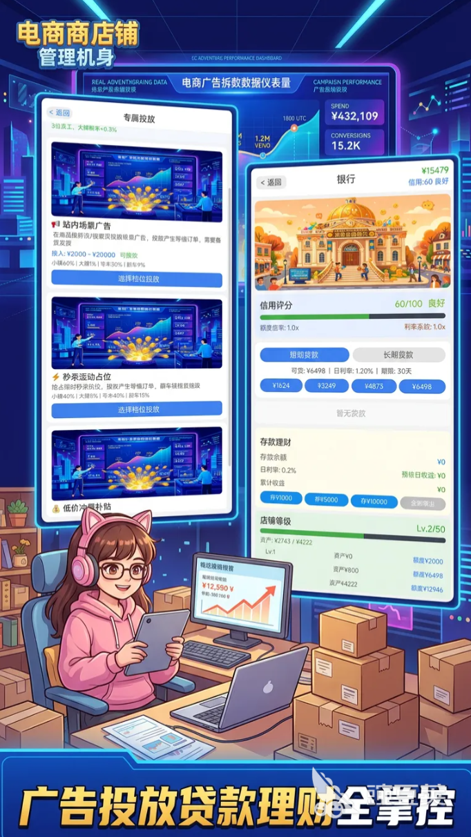 电商开网店模拟器游戏手机版上线时间 电商开网店模拟器手游开服日期揭晓截图