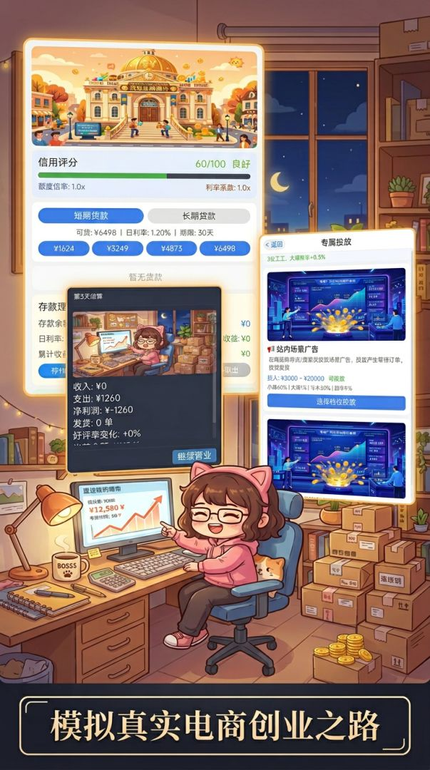 电商开网店模拟器游戏手机版预约体验服下载 电商开网店模拟器手游测试资格获取