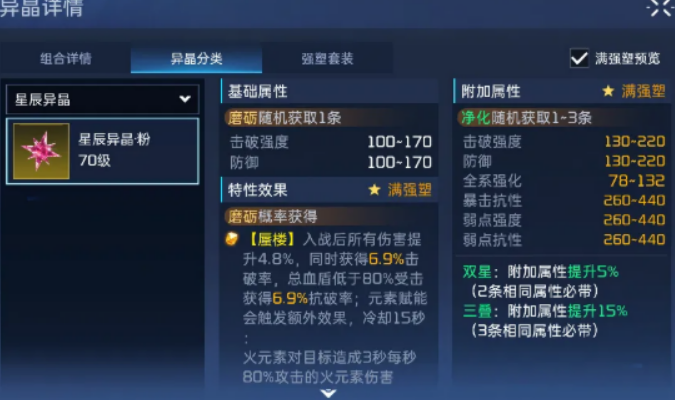 星球重启星辰异晶盘点 星球重启星辰异晶是什么