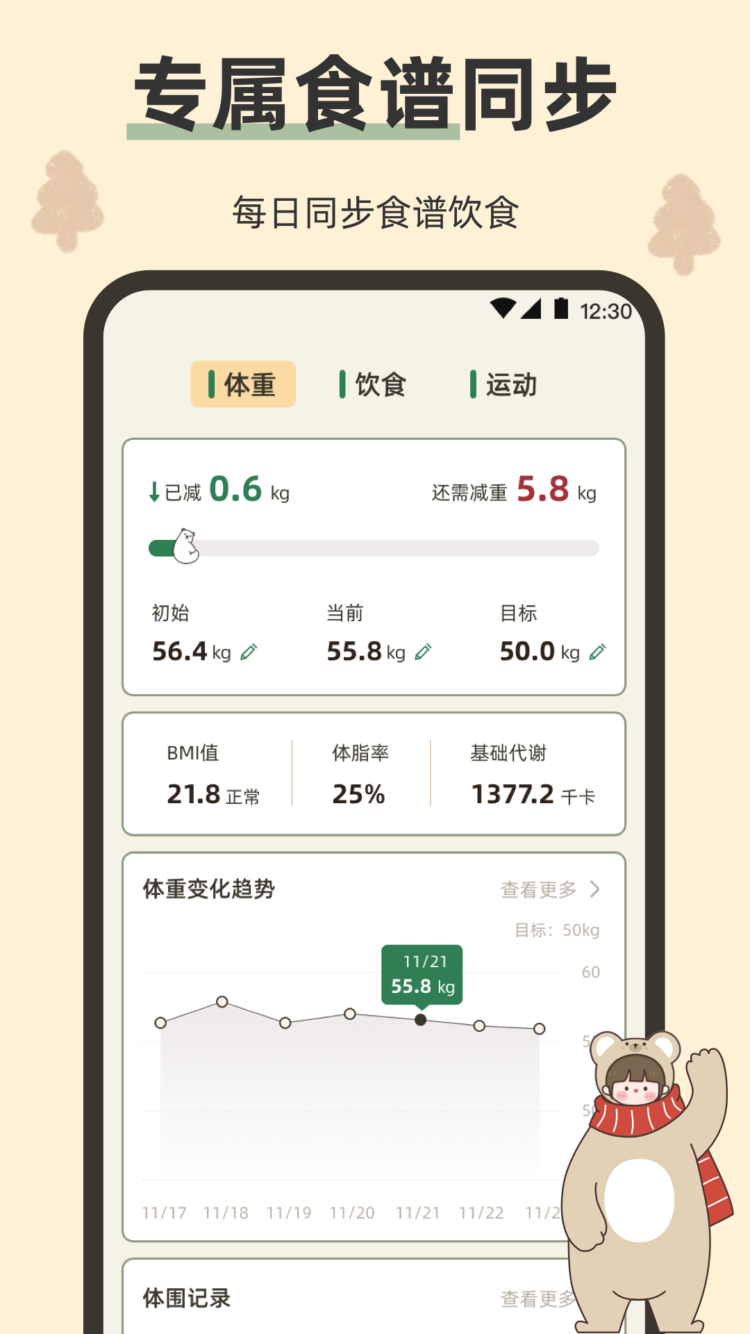 记录体重的app分享 记录体重减肥的app不用钱软件推荐