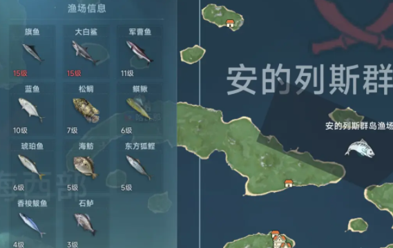 大航海时代传说渔场鱼类分布 大航海时代传说渔场信息分享