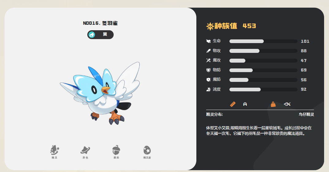 洛克王国冬羽雀进化方法及形态获取详细攻略