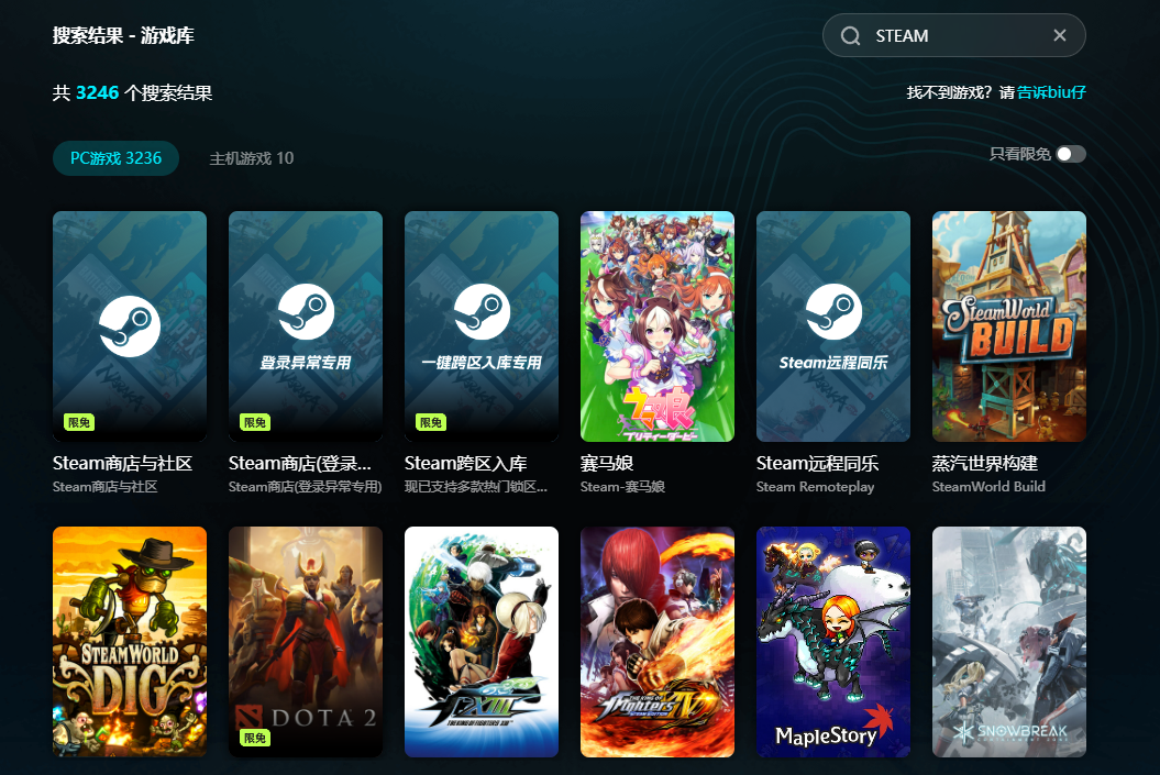 Steam加速器怎么下载哪个好：biubiu加速器下载与激活流程示意图