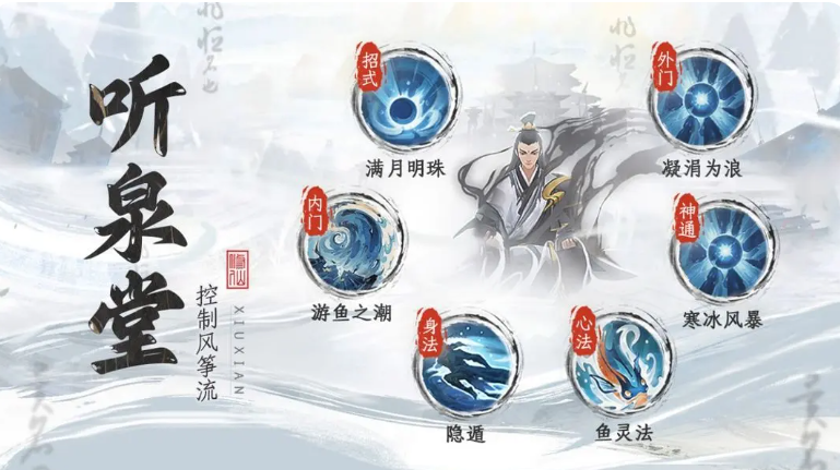 修仙时代手游听泉堂水系控制流派介绍