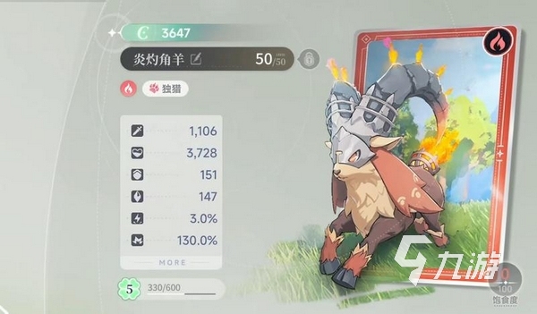 蓝色星原旅谣炎灼角羊强度分析与培养价值评估