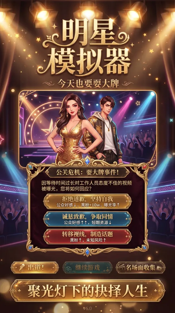 《今天也要耍大牌》明星模拟器上线时间汇总