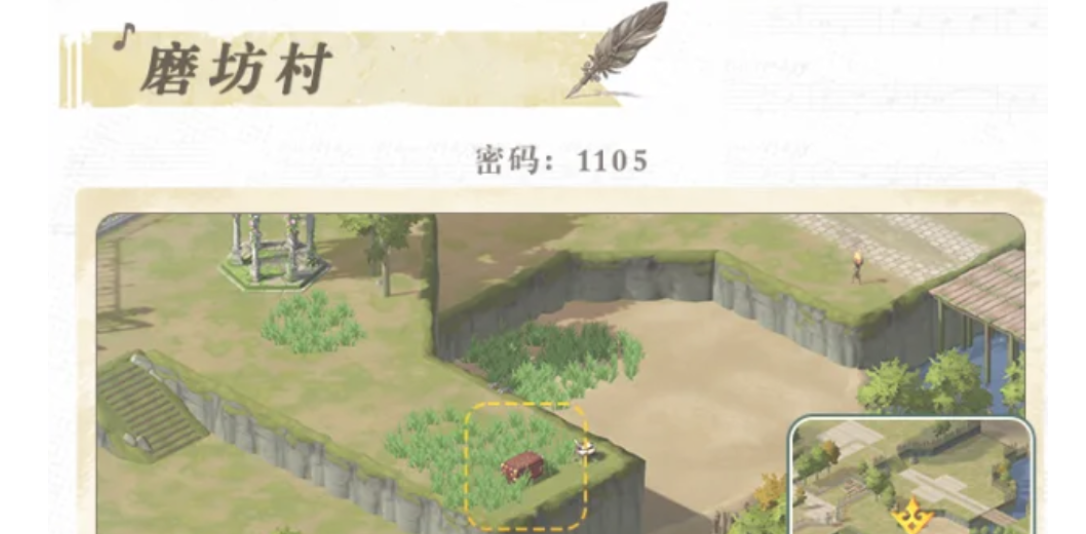 辉光之城1907磨坊村梯田高台宝箱位置示意图