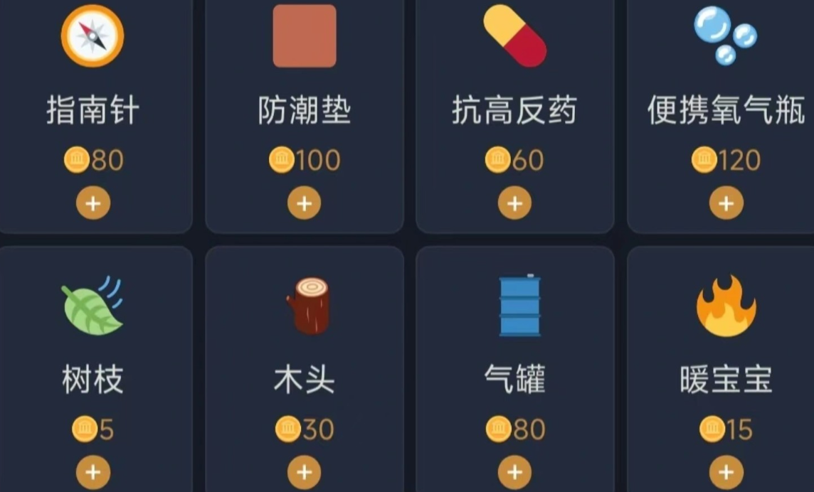徒步中国模拟器流血与中毒状态界面示意图
