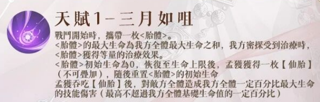 如鸢孟获天赋三月如咀说明图