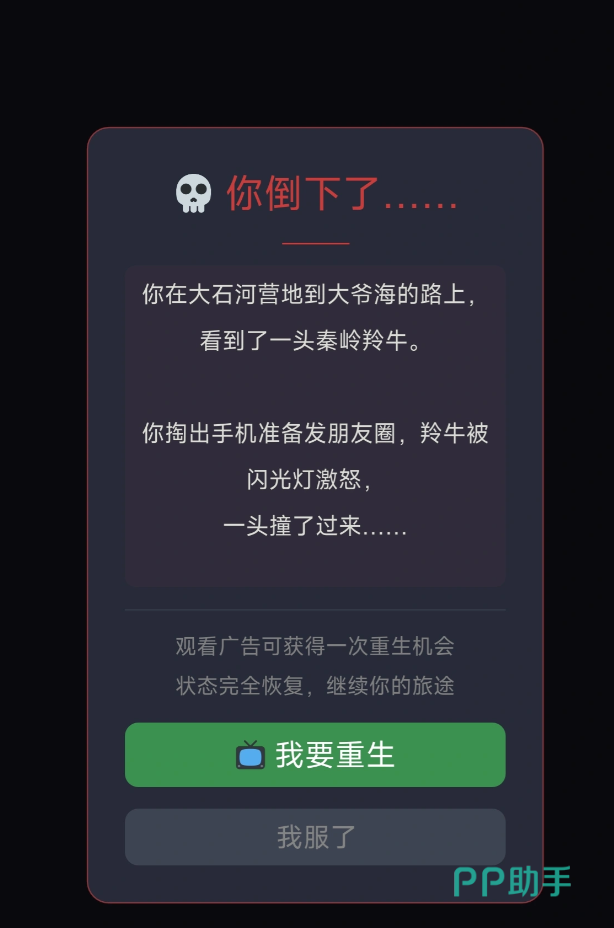 徒步中国模拟器游戏截图:暴风雪天气下的行进视角