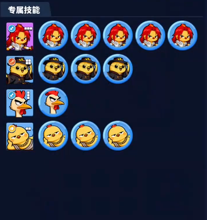 小鸡守卫初始阵容布阵示意图，标注各角色站位与职能分工