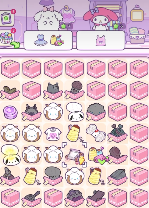 Hello Kitty My Dream Store 宝箱合成与开启界面