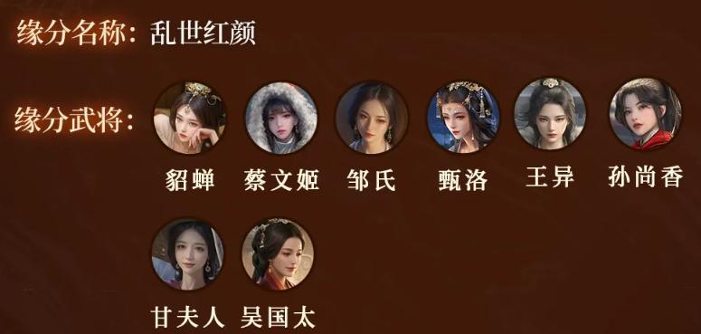 乱世红颜缘分效果说明
