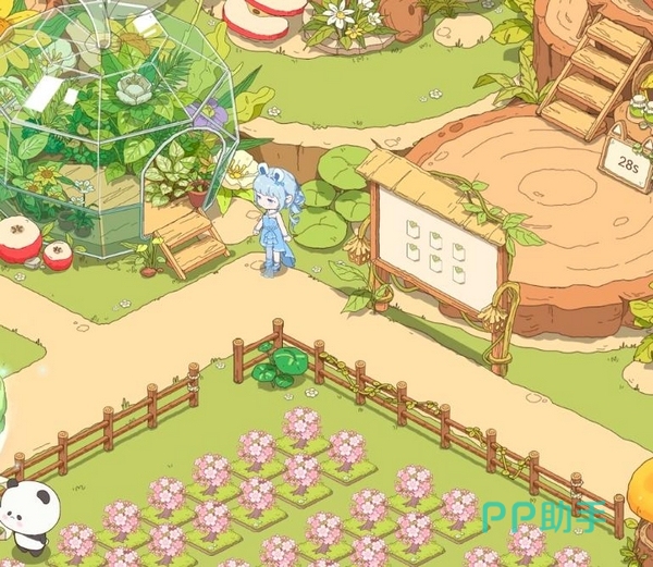 童话师种花与家具制作玩法示意图