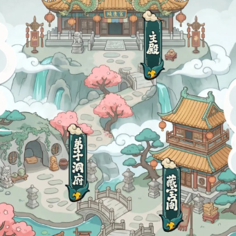 修仙宗门搜打撤弟子招募界面示意图