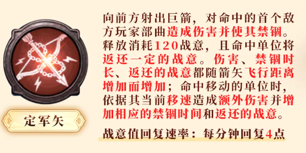 定军矢飞行轨迹与禁锢效果