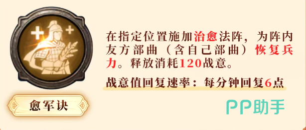 愈军诀法阵治疗范围示意