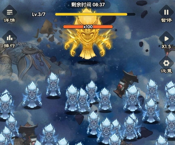仙逆战天道塔防战斗界面截图