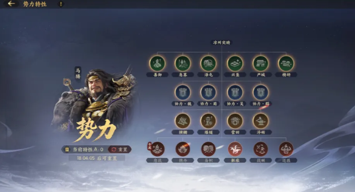 战役技能研习界面示意图