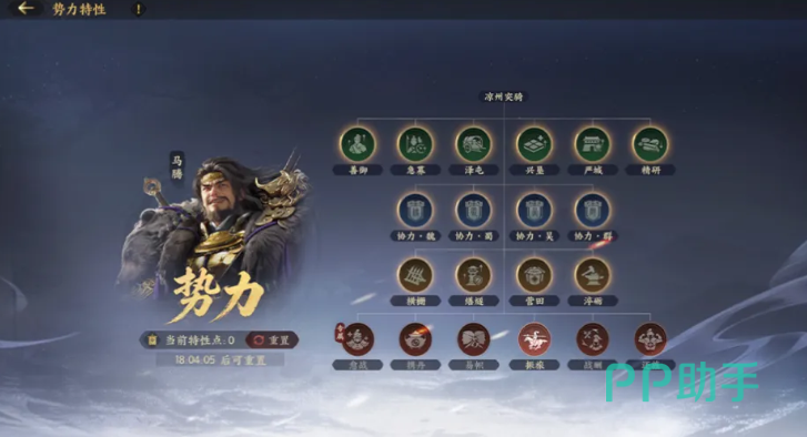 战役技能研习界面示意图