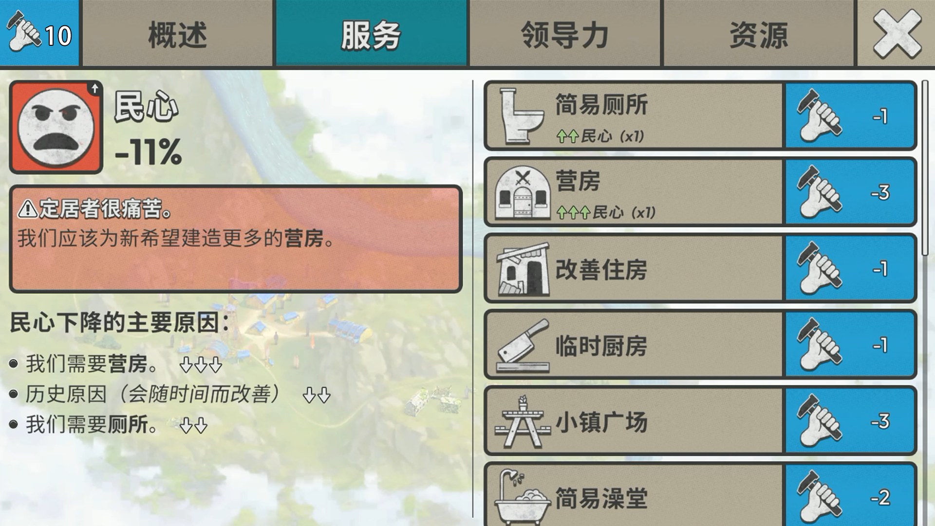 劫后公司后期据点全景：多类型住房协同布局示意图