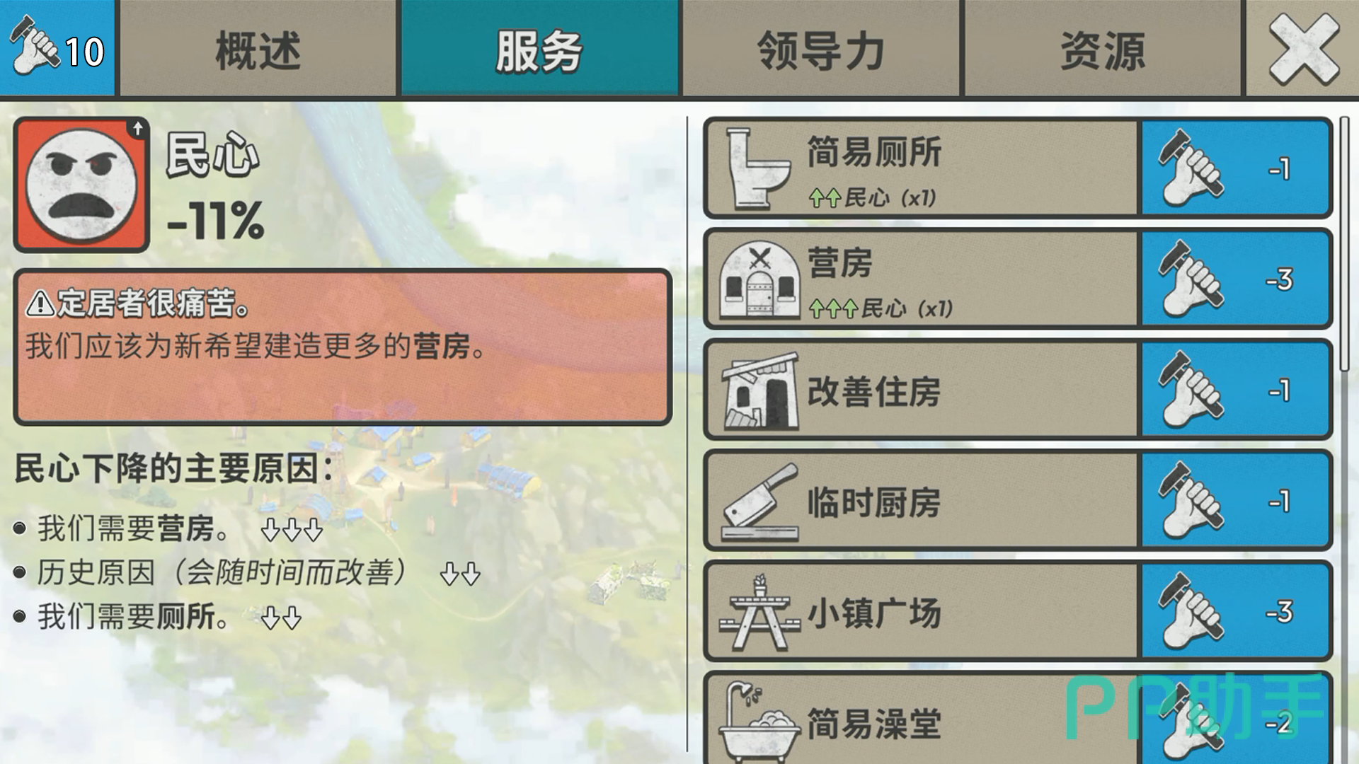 劫后公司后期据点全景:多类型住房协同布局示意图