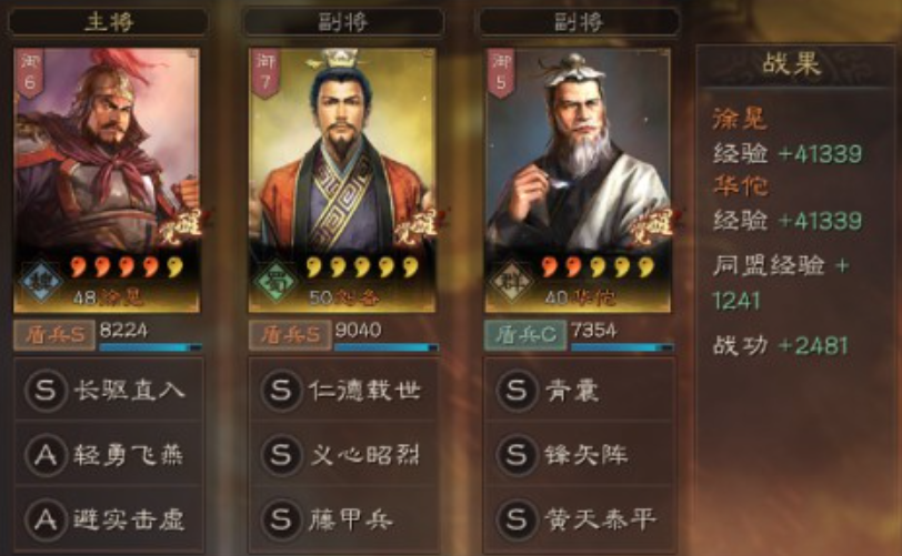 华佗实战应用对比图：有无华佗阵容的战损与存活率差异