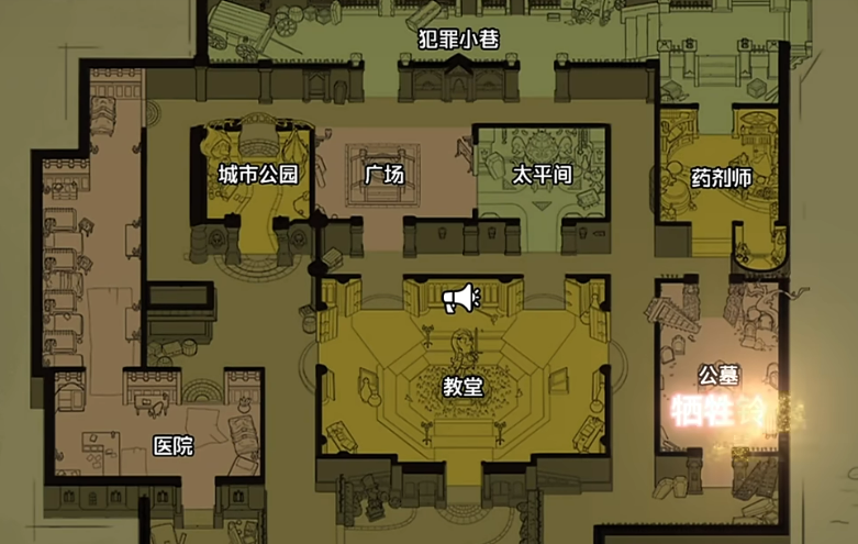鹅鸭杀暮色港湾熔炉与恶魔衣柜位置示意图