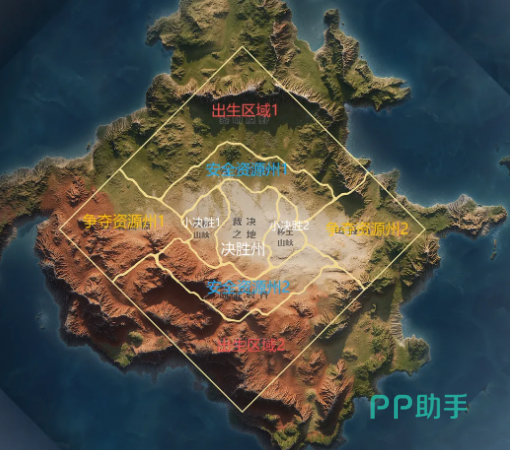 龙石战争S13五级地图区域示意图