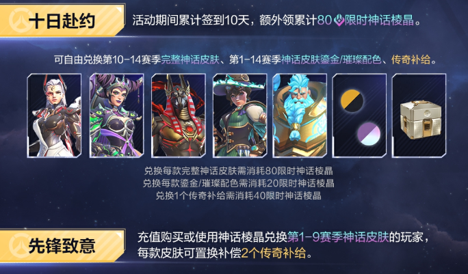 守望先锋手游周年纪念礼领取界面示意图