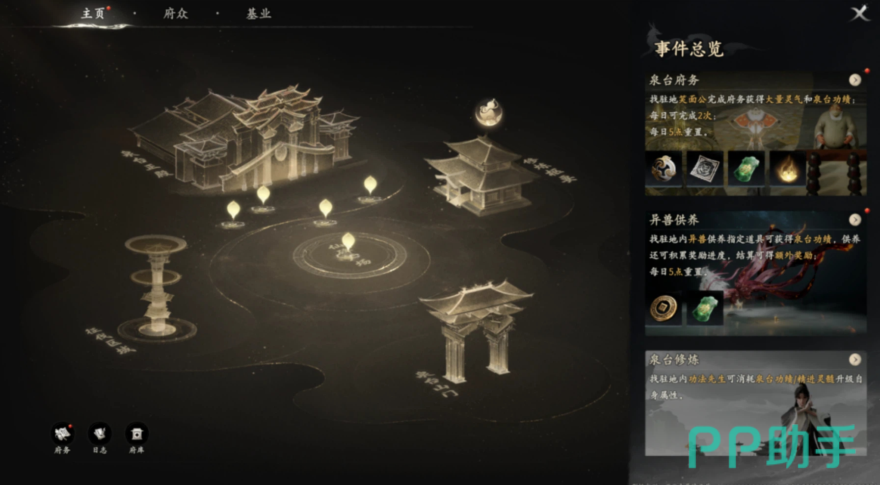 七界梦谭游戏界面截图:魔界分支区域地形示意