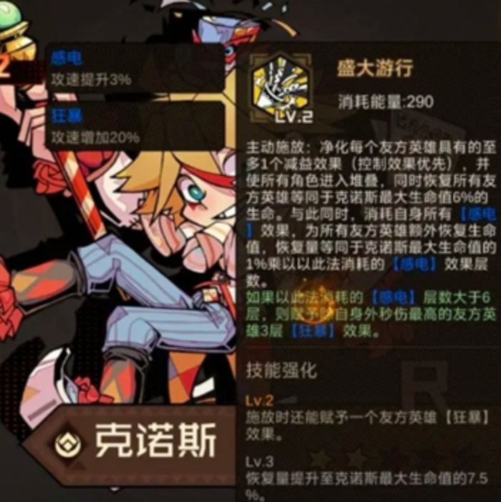 叠入深渊奶妈克诺斯感电联动治疗示意图