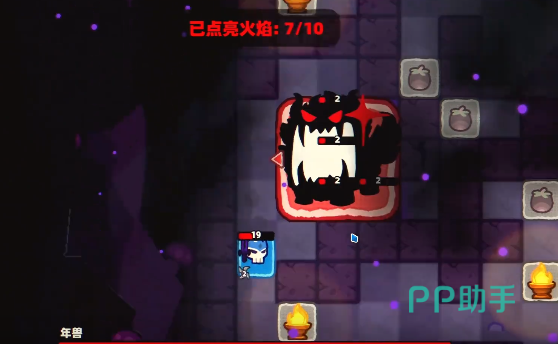 卡片魔王冰山关卡火盆布局示意图