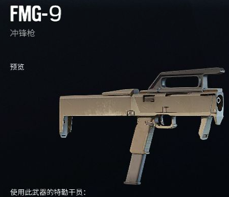 FMG-9冲锋枪游戏内展示图