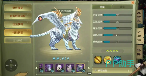 白虎神兽形象展示图