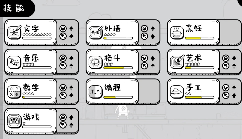 苍生游戏中老年阶段界面示意图