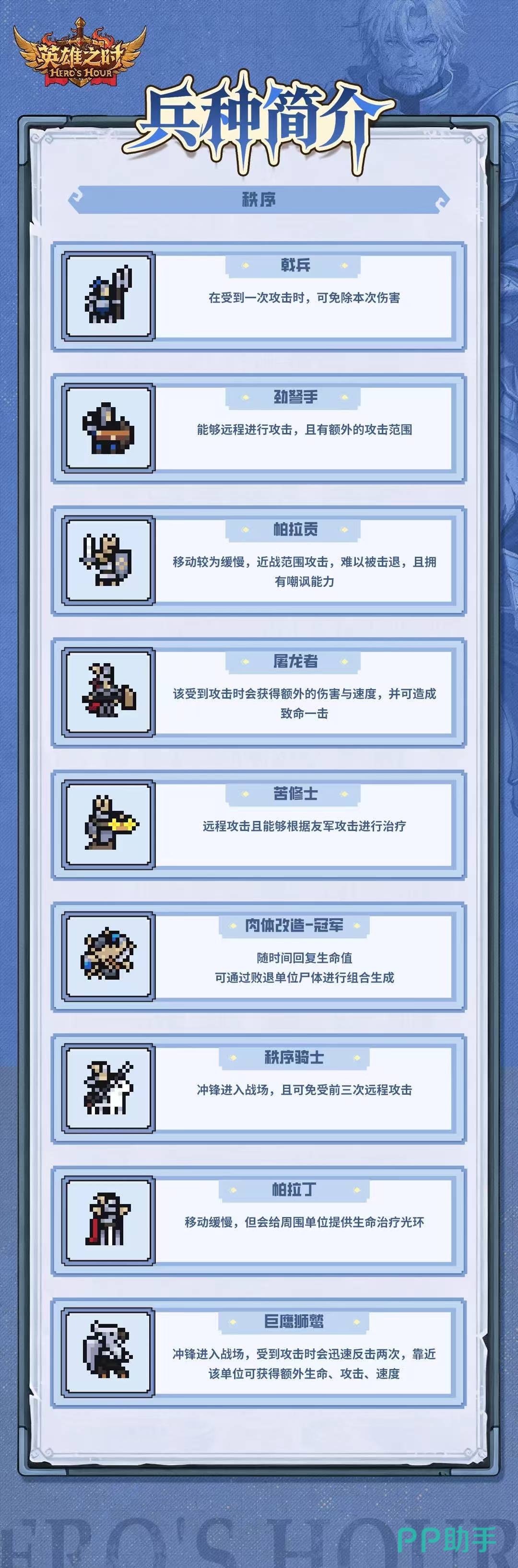 英雄之时秩序阵营建筑升级与兵种搭配示意图